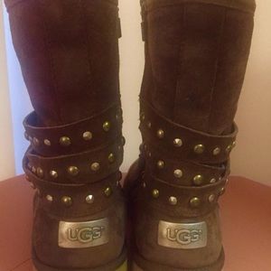 Authentic Brown-studded Clovis Uggs